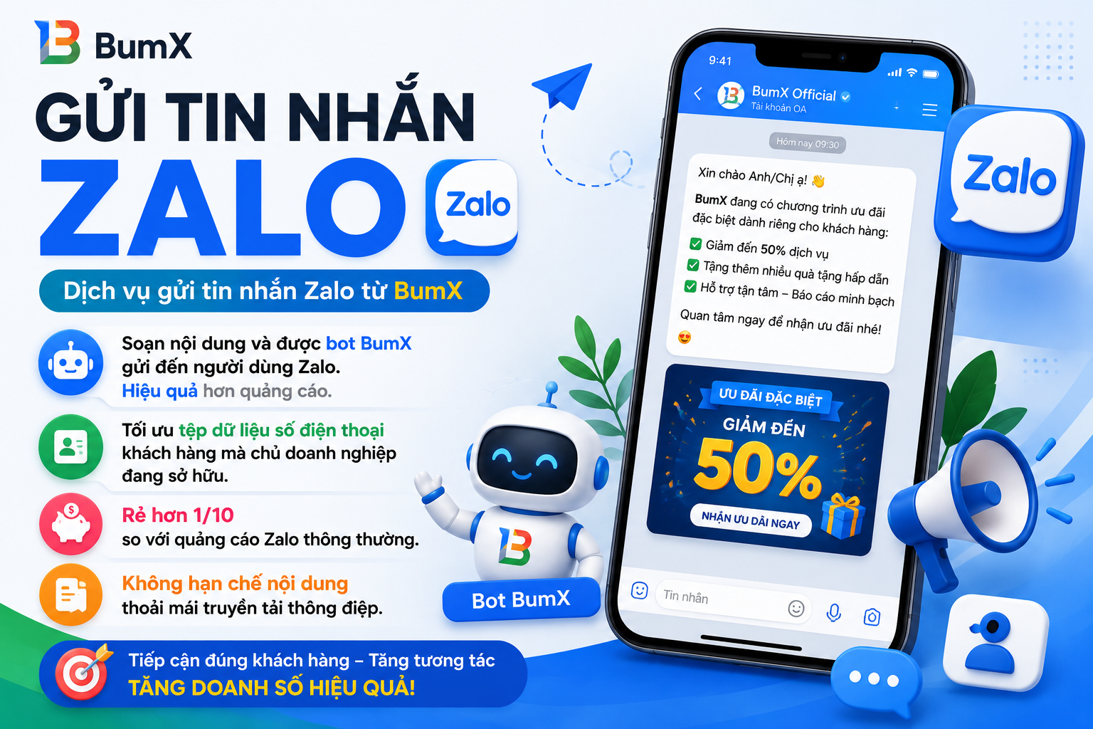 Banner dịch vụ gửi tin nhắn Zalo