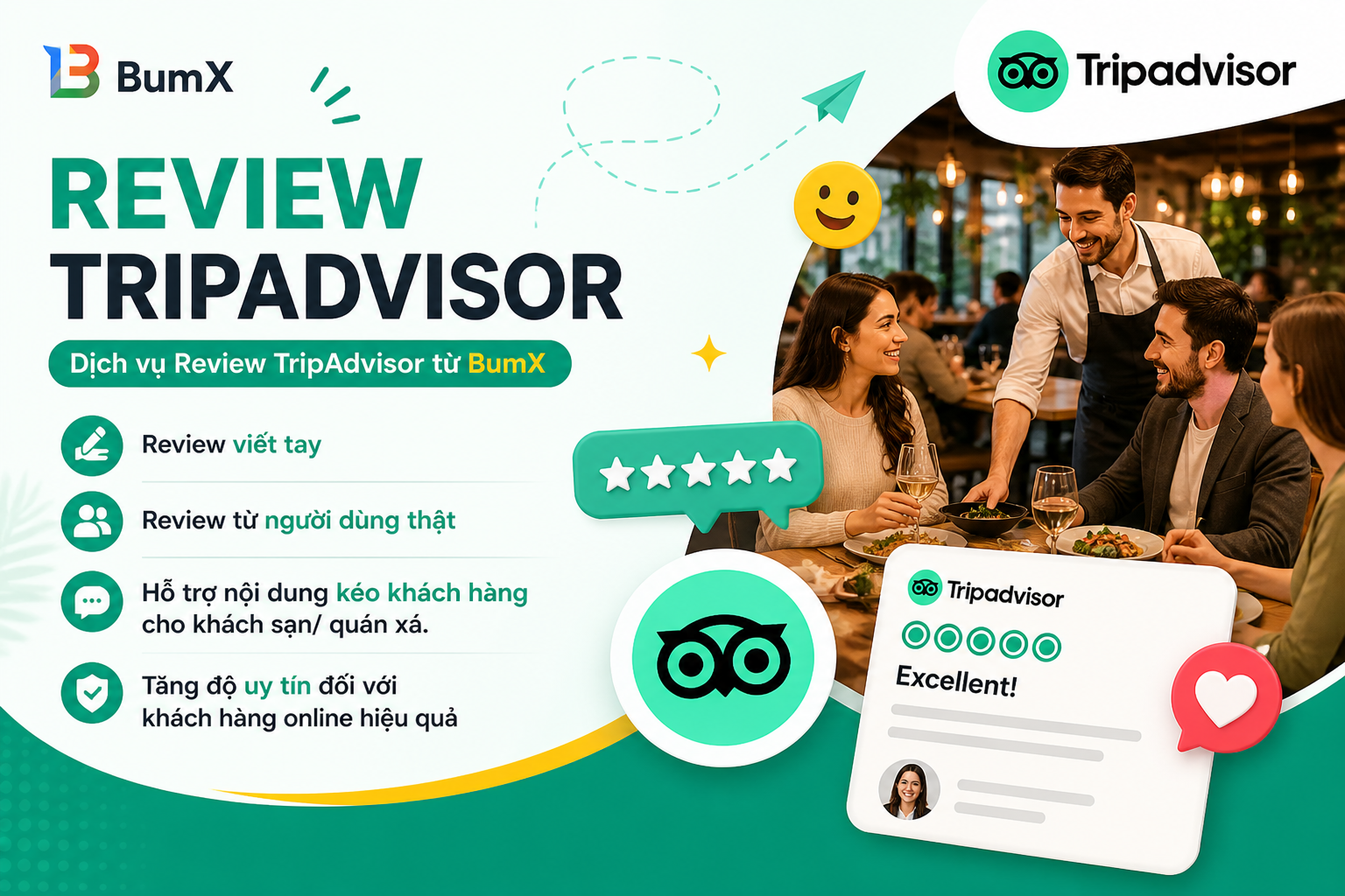 Banner dịch vụ Review Tripadvisor