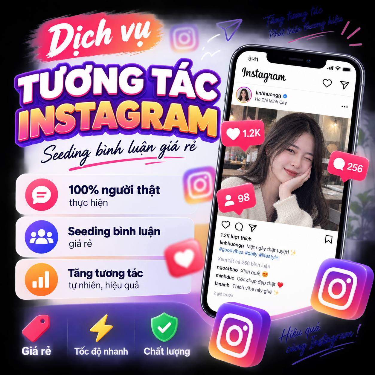 Banner dịch vụ Instagram BumX