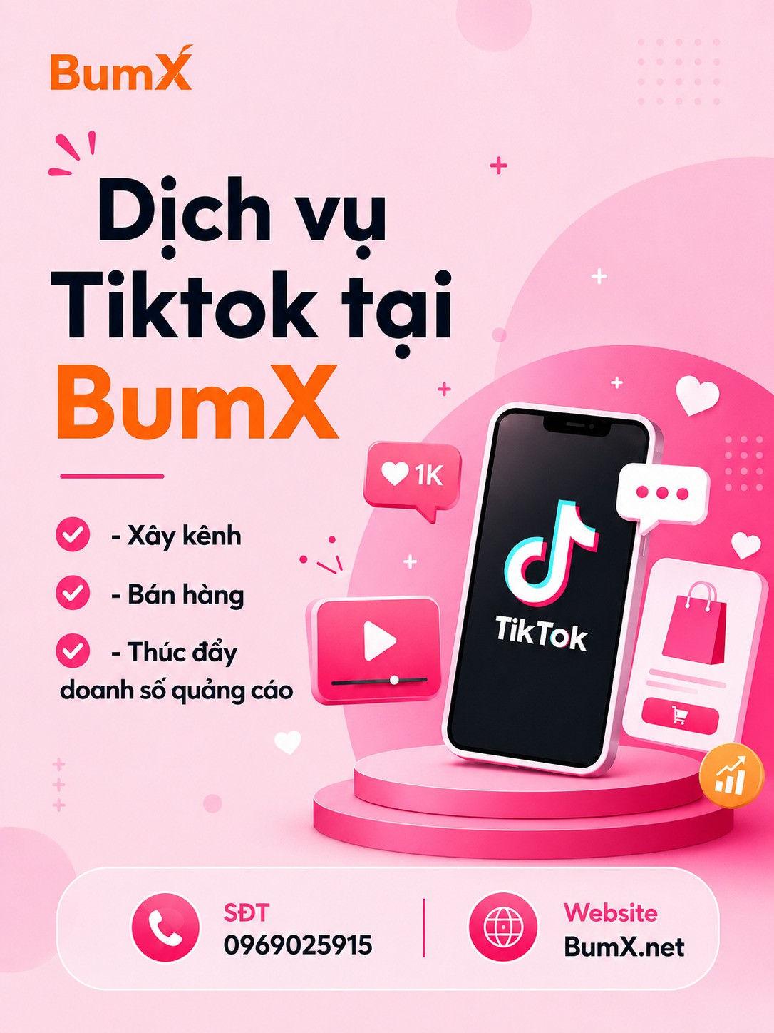 Banner dịch vụ TikTok BumX